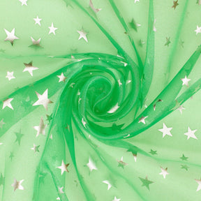 Crystal Organza Printed Fabric SV577274 Kelly Green 2