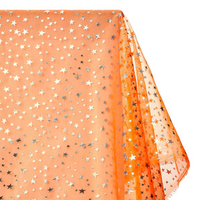 Crystal Organza Printed Fabric SV577275 Orange 1