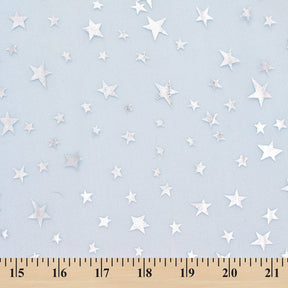 Crystal Organza Printed Fabric SV577278 Light Blue 3