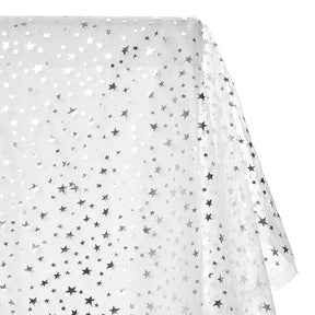 Crystal Organza Printed Fabric SV577279 White 1