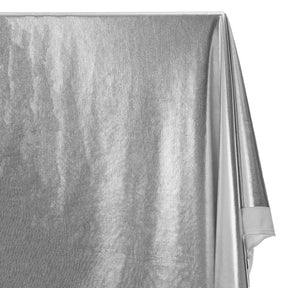 Metallic Stretch Foil Lame On Interlock Knit Fabric SV577298 Silver 2