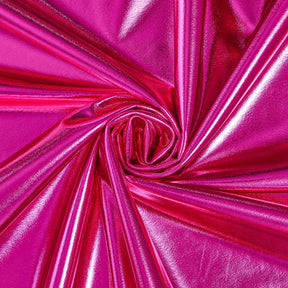 Metallic Stretch Foil Lame On Interlock Knit Fabric SV577301 Fuchsia 1