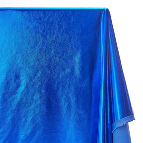 Metallic Stretch Foil Lame On Interlock Knit Fabric SV577306 Royal Blue 2