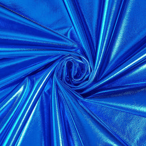 Metallic Stretch Foil Lame On Interlock Knit Fabric SV577306 Royal Blue 1