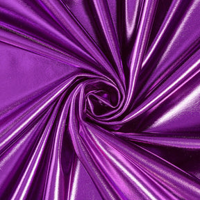 Metallic Stretch Foil Lame On Interlock Knit Fabric SV577307 Purple 1