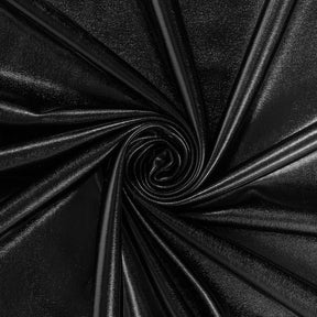 Metallic Stretch Foil Lame On Interlock Knit Fabric SV577308 Black 1
