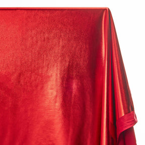 Metallic Stretch Foil Lame On Interlock Knit Fabric SV577309 Red 2