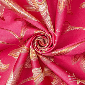 Extra Wide Bloom Upholstery Jacquard Fabric SV577418 1 Fuchsia / Gold 2