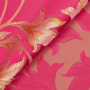 Extra Wide Bloom Upholstery Jacquard Fabric SV577418 1 Fuchsia / Gold 4