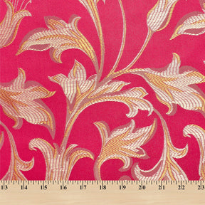Extra Wide Bloom Upholstery Jacquard Fabric SV577418 1 Fuchsia / Gold 5
