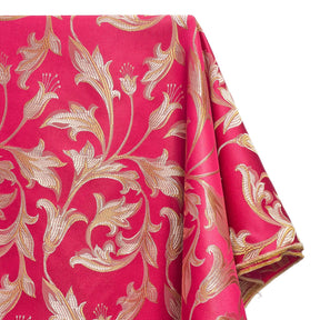 Extra Wide Bloom Upholstery Jacquard Fabric SV577418 1 Fuchsia / Gold 1
