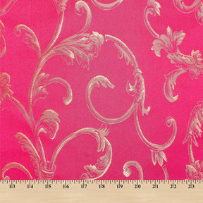Extra Wide Vine Upholstery Jacquard Fabric SV577419 1 Fuchsia / Gold 5