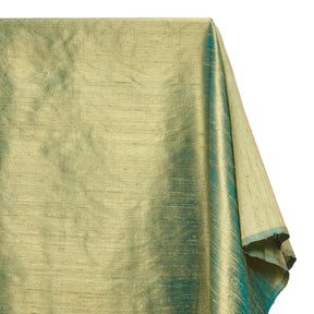 Silk Dupioni (54 inch) Fabric SV577531 Turquoise / Gold Image A1
