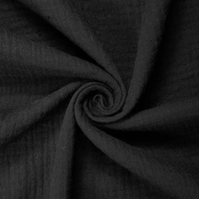 Double Cotton Gauze Fabric SV577622 Black Image A2