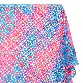 Cabaret Stretch Mesh Fabric SV577926 Turquoise / Hot Pink 2