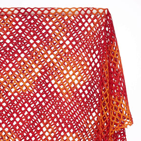 Cabaret Stretch Mesh Fabric SV577927 Orange / Burgundy 2