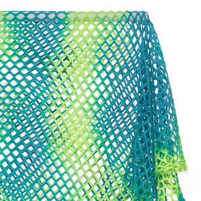 Cabaret Stretch Mesh Fabric SV577930 Teal / Neon Green 2