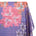 Zari Metallic Chiffon Jacquard Hibiscus Print Fabric SV578430 Royal Blue 1