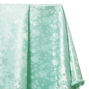 Rose Jacquard Satin Fabric Image SV578466 Aqua Blue A1 