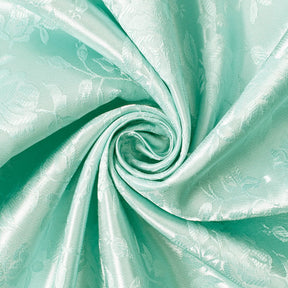 Rose Jacquard Satin Fabric Image SV578466 Aqua Blue A2