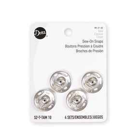 Dritz Size 10 Sew On Snaps SV579118 Nickel 1
