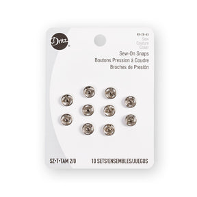 Dritz Size 2 0 Sew On Snaps SV579194 Nickel 1