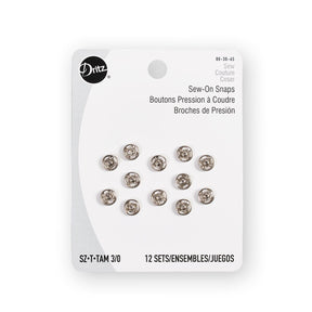 Dritz Size 3 0 Sew On Snaps SV579203 Nickel 1