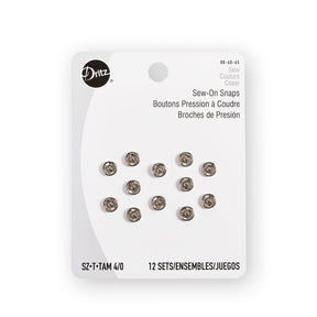 Dritz Size 4 0 Sew On Snaps SV579204 Nickel 1
