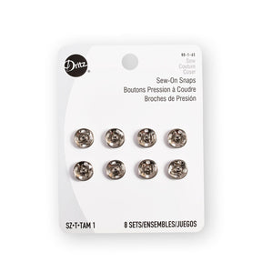 Dritz Size 1 Sew On Snaps SV579205 Nickel 1