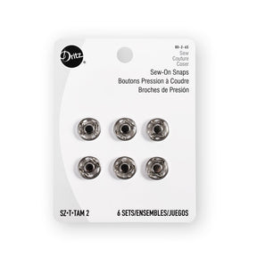 Dritz Size 2 Sew On Snaps SV579206 Nickel 1