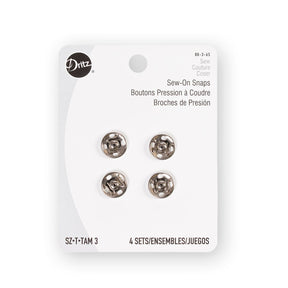 Dritz Size 3 Sew On Snaps SV579207 Nickel 1