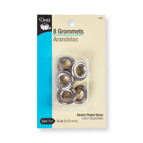 Dritz 3 8 Rustproof Brass Grommets SV579293 Nickel Plated Brass 1