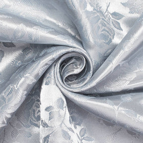 Rose Jacquard Satin Fabric Image SV579534 Silver A2 