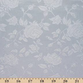 Rose Jacquard Satin Fabric Image SV579534 Silver A9 