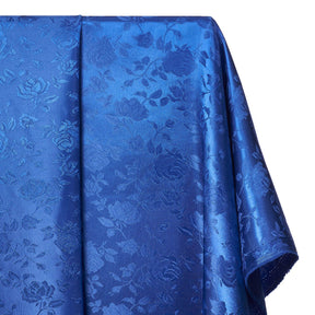 Rose Jacquard Satin Fabric Image SV579537 Royal Blue A1 