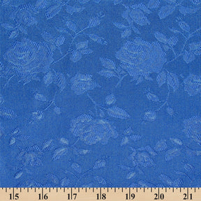 Rose Jacquard Satin Fabric Image SV579537 Royal Blue A9