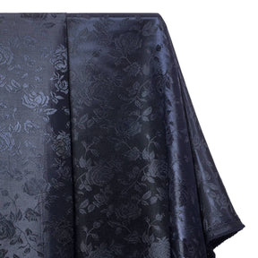 Rose Jacquard Satin Fabric Image SV579540 Navy Blue A1