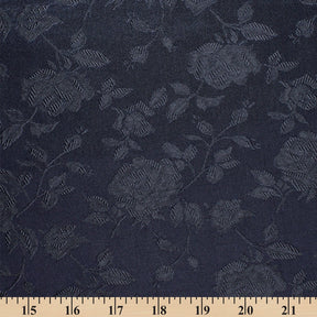 Rose Jacquard Satin Fabric Image SV579540 Navy Blue A9