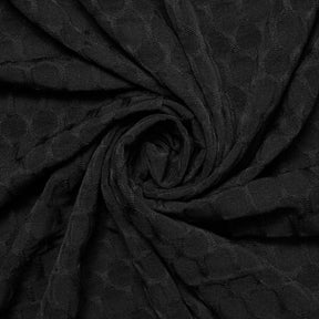 Honeycomb Bubble Jacquard Performance Knit Fabric SV579780 Black 2