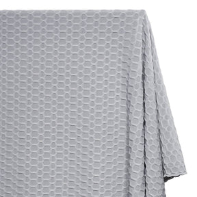 Honeycomb Bubble Jacquard Performance Knit Fabric SV579782 Light Grey 1