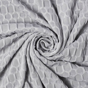 Honeycomb Bubble Jacquard Performance Knit Fabric SV579782 Light Grey 2