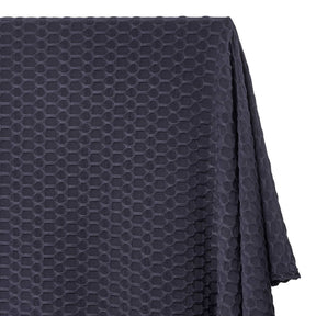 Honeycomb Bubble Jacquard Performance Knit Fabric SV579783 Navy Blue 1