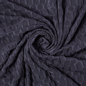 Honeycomb Bubble Jacquard Performance Knit Fabric SV579783 Navy Blue 2