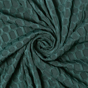 Honeycomb Bubble Jacquard Performance Knit Fabric SV579787 Hunter Green 2