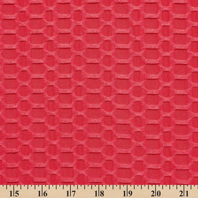 Honeycomb Bubble Jacquard Performance Knit Fabric SV579788 Red 3