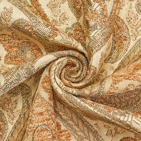 Spade Damask Chenille Upholster Brocade Jacquard Fabric SV579875 Beige / Apricot 2