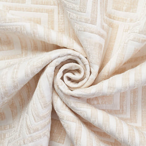 Geometric Chenille Upholstery Brocade Jacquard Fabric SV579884 Ivory / Beige 2