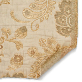 Floral Chenille Upholstery Brocade Jacquar Fabric SV579888 Ivory / Tan 3