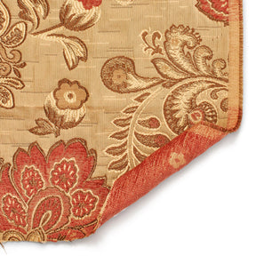 Floral Chenille Upholstery Brocade Jacquar Fabric SV579889 Gold / Red 3