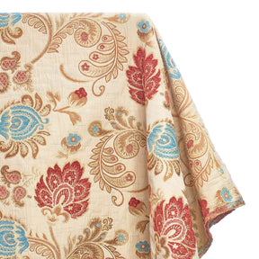 Floral Chenille Upholstery Brocade Jacquar Fabric SV579890 Beige / Multi 1